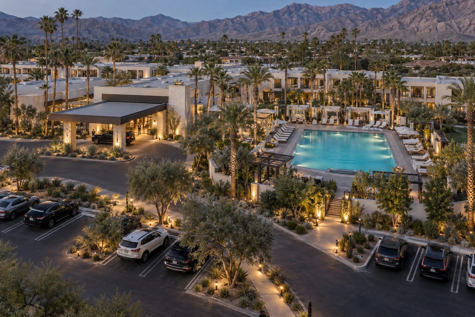Closer view of arrival & lobby in the concept property