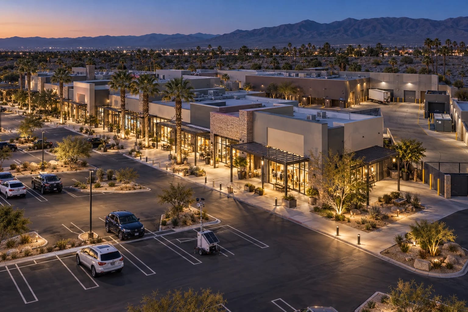 Closer view of customer parking in the concept property
